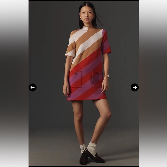 the annalise mock neck mini sweater dress Annalise Mock-Neck Chenille Sweater Mini Dress by Maeve